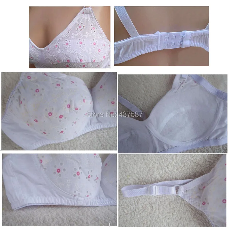 3 sztuk/partia biustonosz bielizna dojrzały miękki bawełniany biustonosz matka bez felg kobiety dziewczyna klasyczny bralette duży biust podszyty bawełną bh C11