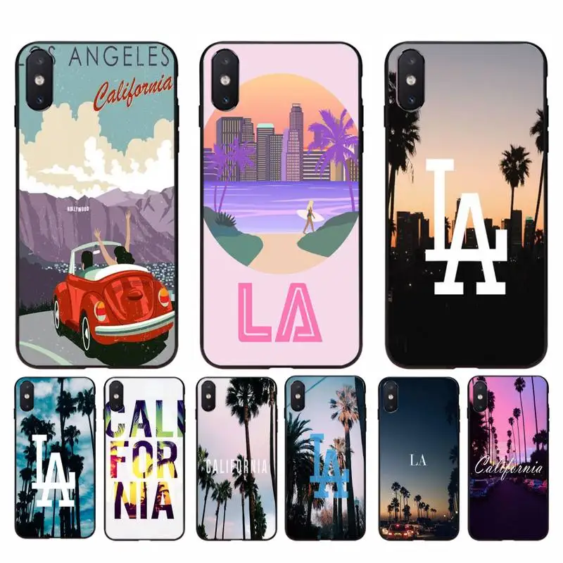 Yinuoda Travel Los Angeles California Phone Case Cover For iPhone 11 8 7 6 6S Plus X XS MAX 5 5S SE 2020 XR 11 pro Cover