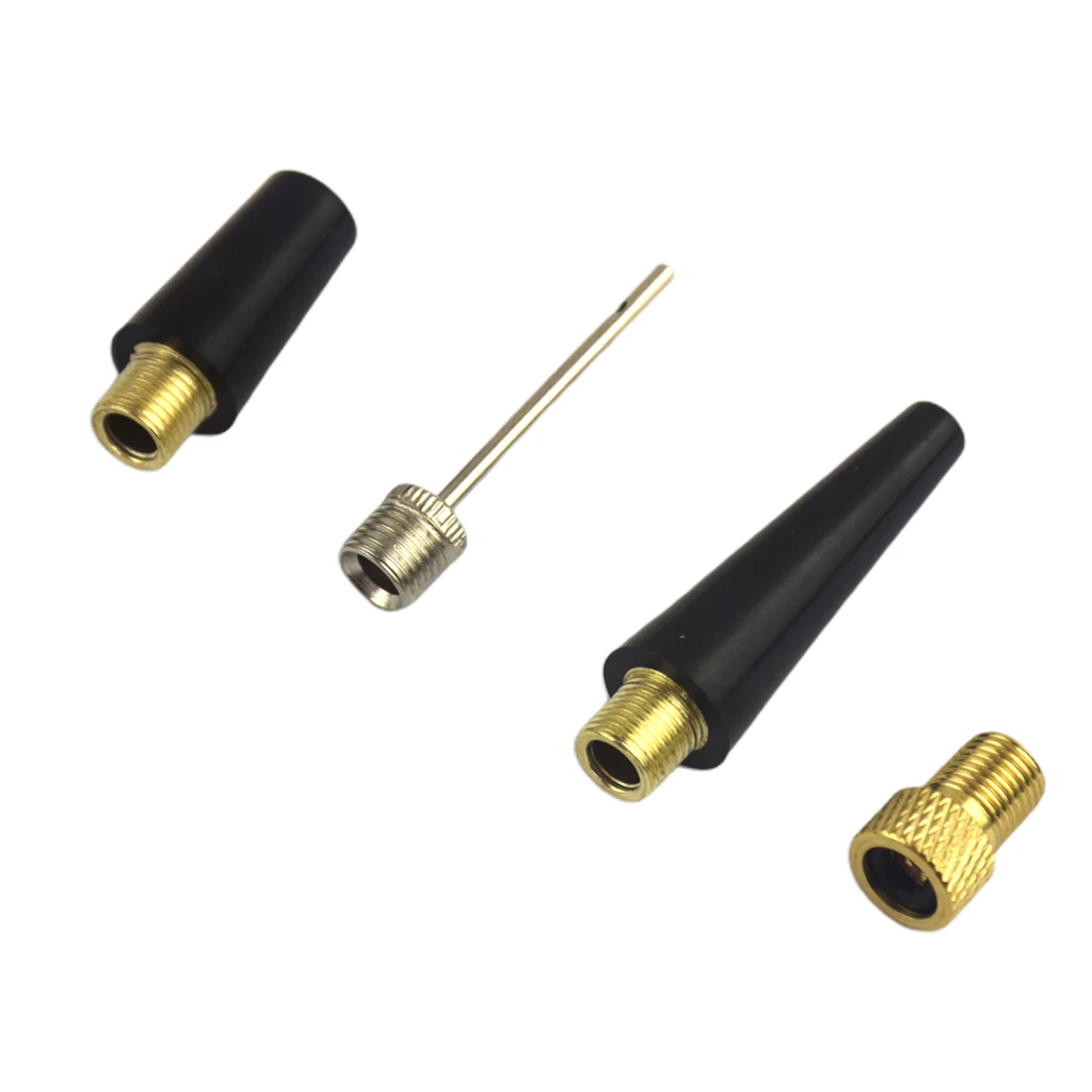 Brass Pump Valve Adapter Sports Toy Ball Inflate Needle Pumping Nozzle Accessory French to American Valve Convertor Connector