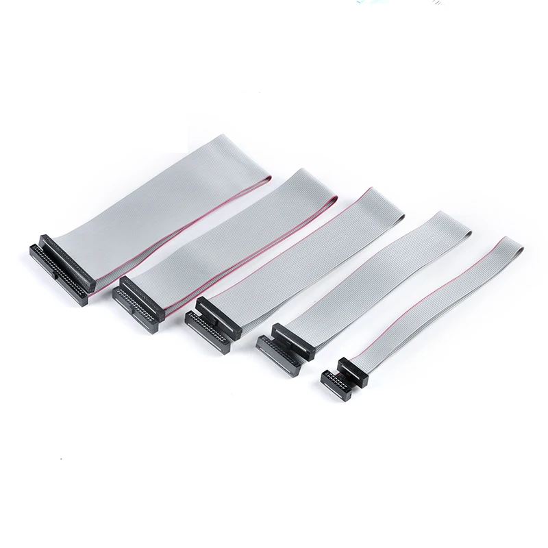 Passo 2.0mm FC-6/8/10/14/16/20/40/50 pino 30cm jtag isp cabo de dados fita plana cinza para o cabeçalho da caixa dc3 idc