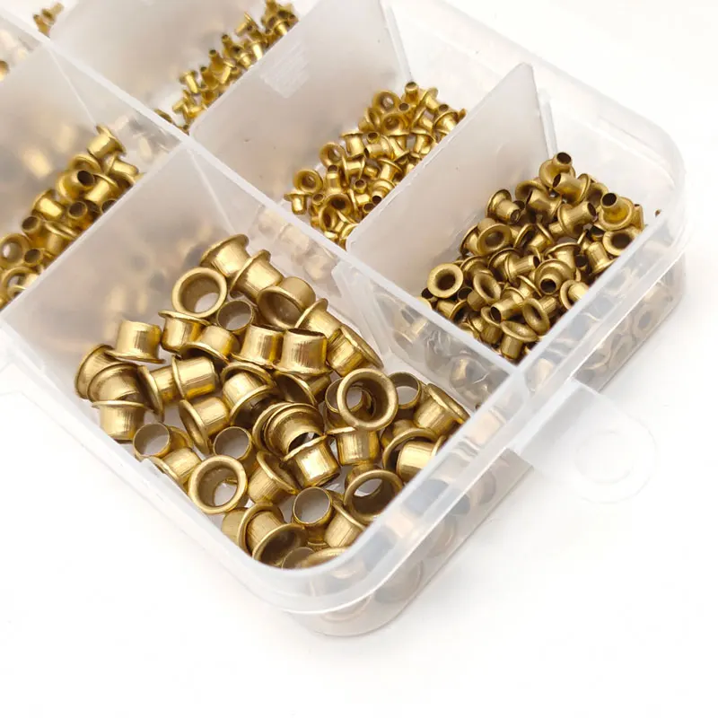 Copper Rivets Assortment kit 650Pcs/set M0.9-M5 Tubular Rivets Double-sided Circuit Board PCB Nails Copper Hollow Rivet Nuts Kit
