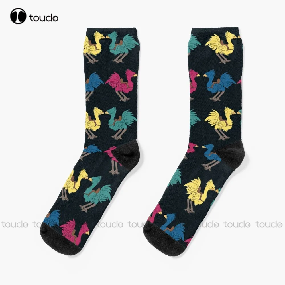 Chocobos Final Fantasy Socks Yellow Socks Personalized Custom Unisex Adult Teen Youth Socks 360° Digital Print Christmas Gift