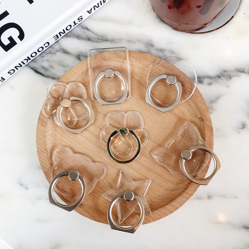 Universal Stent Case For Mobile Phone Portable Universal Phone Holder Phone Stand ัวป๊อปติดมือถือที่ติดหลังมือถือ (Finger แหวนแม่เหล็กสำหรับโทรศัพท์มือถือน่ารักสมาร์ทโทรศัพท์โปร่งใสสำหรับ Iphone XS MAX 8