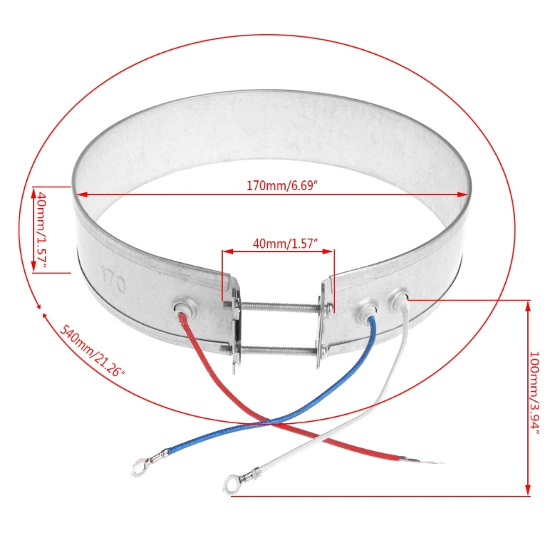 150/155/160/165 مللي متر/170 مللي متر شريط رفيع سخان عنصر 220 فولت 750 واط ل أجهزة منزلية كهربائية هبوط السفينة De1