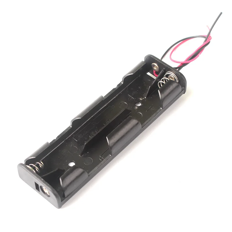 

30pcs/lot Long Strip Type 4 X 1.5V AA Batteries Holder Plastic Cover Container 6V AA Battery Storage Box Case with Wire Leads