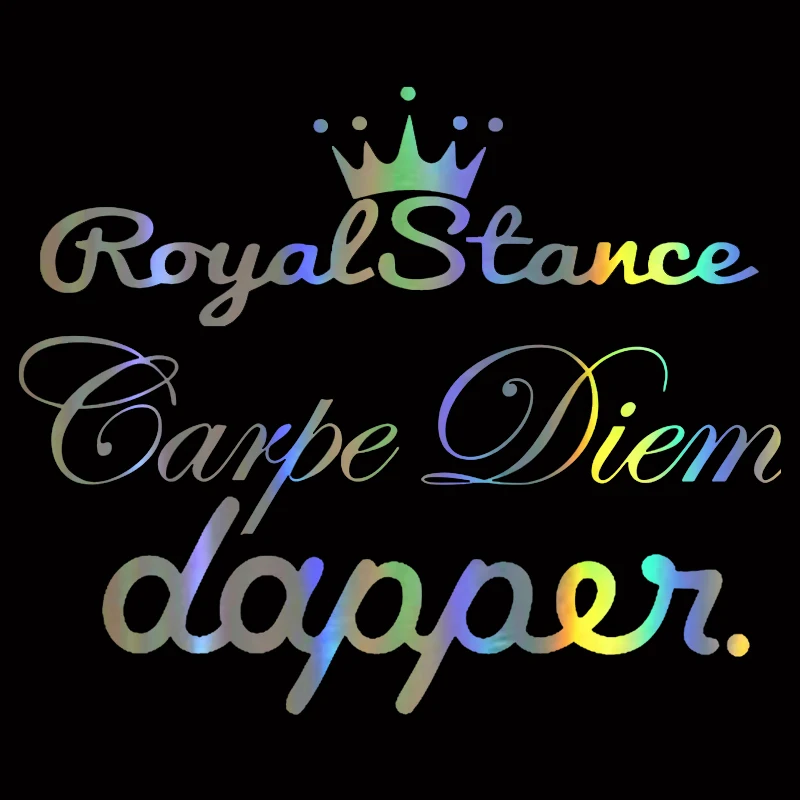 HungMieh 58*12.5cm Carpe Diem Royal Stance Dapper Car Stickers Funny Sticker On Car Vinyl Decal Auto Stickers for Car Styling