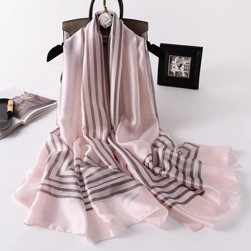 Luxury Brand Spring Autumn New Scarf Women Sun-resistant Beach Shawl Soft Silk Scarves Chiffon Hijab Foulard Bandanna Muffler