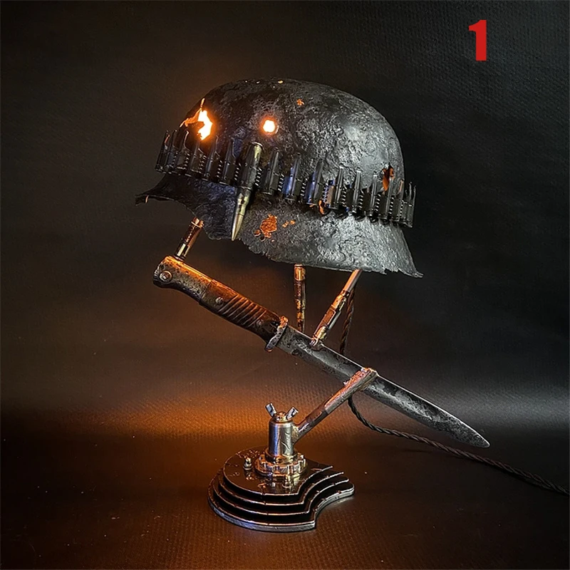 War Relic-Lámparas para decoración del hogar, decoración de escritorio, recuerdo de esa historia, iluminación de mesa, adorno, lámpara de mesa de carga Usb
