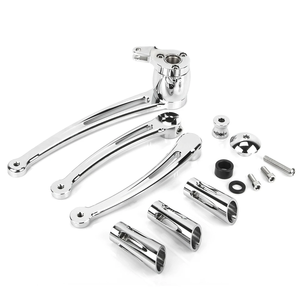 Motorcycle Chrome Brake Arm Pedal Kits Heel Toe Shift Lever W/ Shifter Pegs for Harley Touring 2008-2013