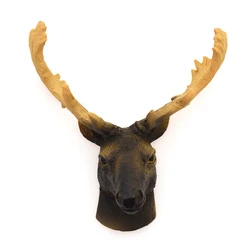 Dollhouse Miniature Accessories Wall Decor Deer Head Statue Sculpture Home Decoration Modern Living Room Decorative Figurine