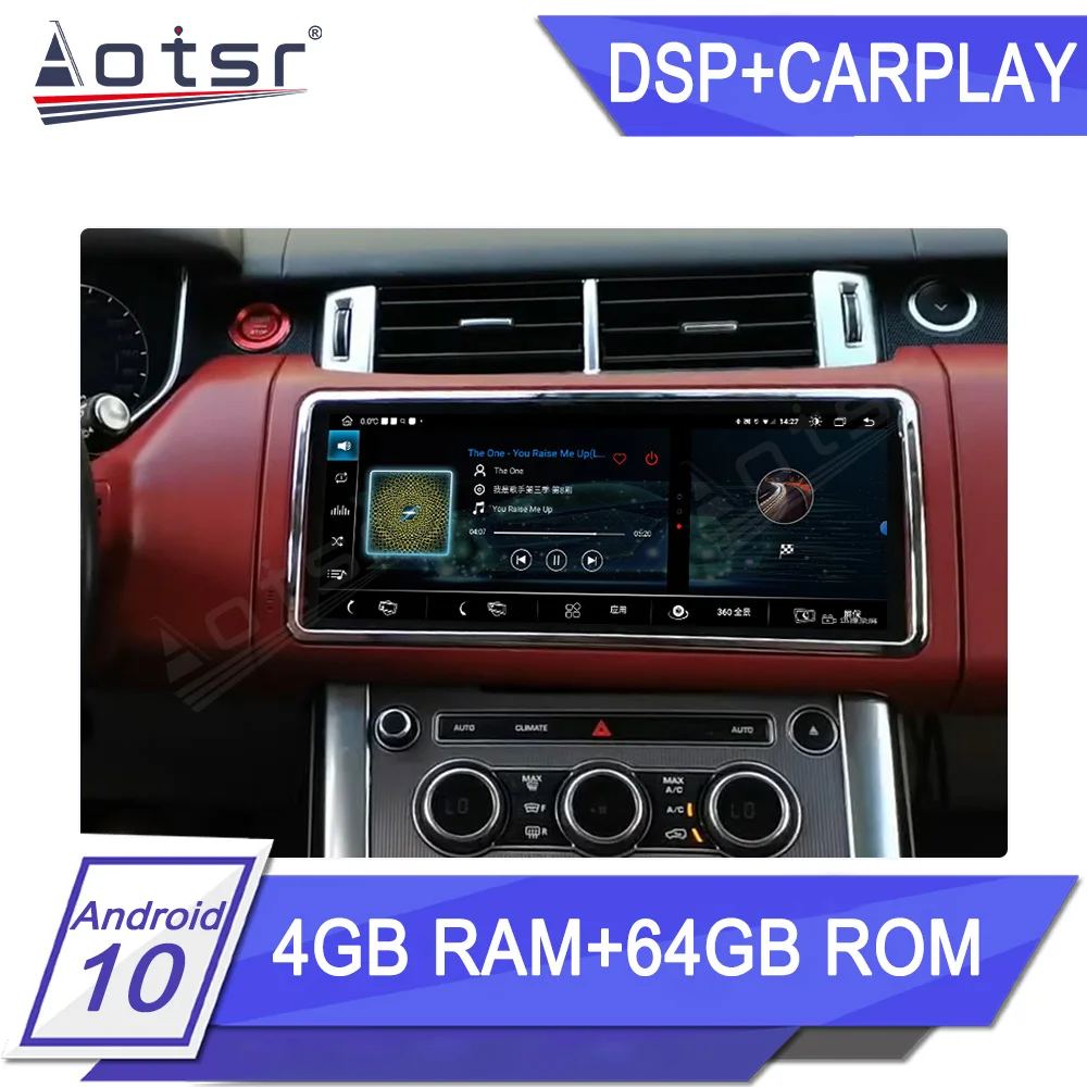 

For Land Range Rover Sport L494 2013 - 2016 Car Radio Android 10 Auto Player GPS Navigation DSP Multimedia 12.3" IPS Screen