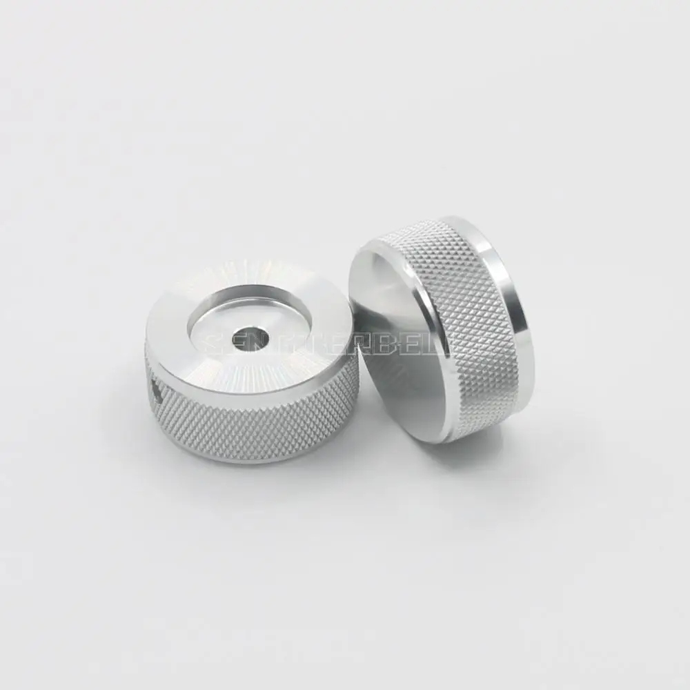 1 個 35*16 ミリメートルシルバー全アルミニウムオーディオアンプポテンショメータノブ直径 35 ミリメートル高 16 ミリメートル