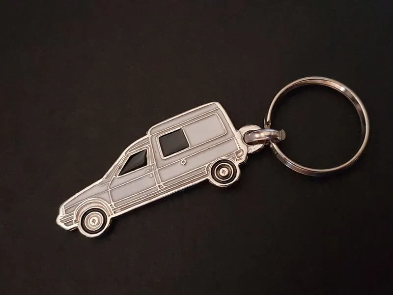 Keychain Citroen C15, C15D C15E Dangel Diesel (white) profile key ring