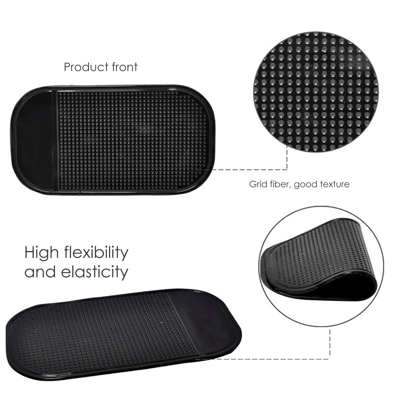 14x8CM Car Dashboard Sticky Anti-Slip PVC Mat Auto Non-Slip Sticky Gel Pad For Phone Sunglasses Holder Car Styling Interior