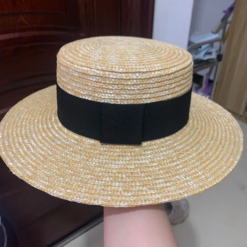 2022 New Summer Straw Sun Hat For Women Wide Brim Beach Casual Visor Hats UV Protection Hat Chapeau Femme Holiday Elegant Cap