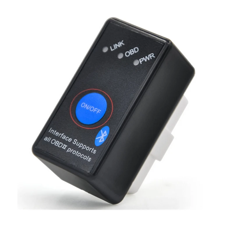 ELM327 Bluetooth With PIC18F25K80 Chip Switch Car Diagnostic Tool OBD2 Scanner Code Reader ON/OFF Button Reset Auto-Sleep Mode
