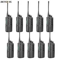 10 Pieces Walkie Talkie Retevis Walkie-talkies PMR 446 RB629 RB29 Long Range Legal Two-way Radio ht for Hotel Factory Restaurant