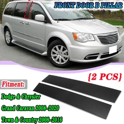 2x Car Side Front Door B Pillar Window Trim Tape Cover For Chrysler Town Country For Dodge Grand For Caravan 5020665AB 5020665AA