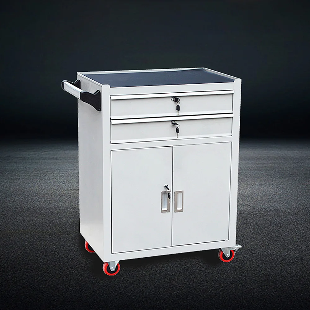 

Small cart utility vehicle Auto repair drawer type Multifunction Three layers For workshop Mobile thickened iron sheet Cabinet