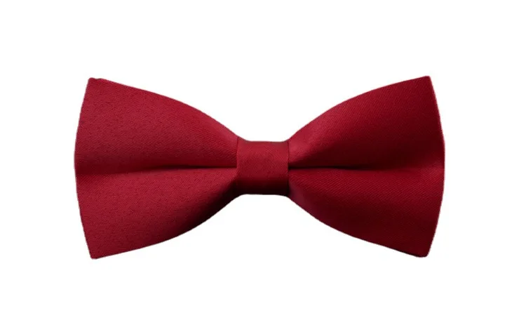 Spot Men\'s Pure Color Polyester Silk Bowknot Casual Dress Korean Red Black Bow Tie baby boy ties