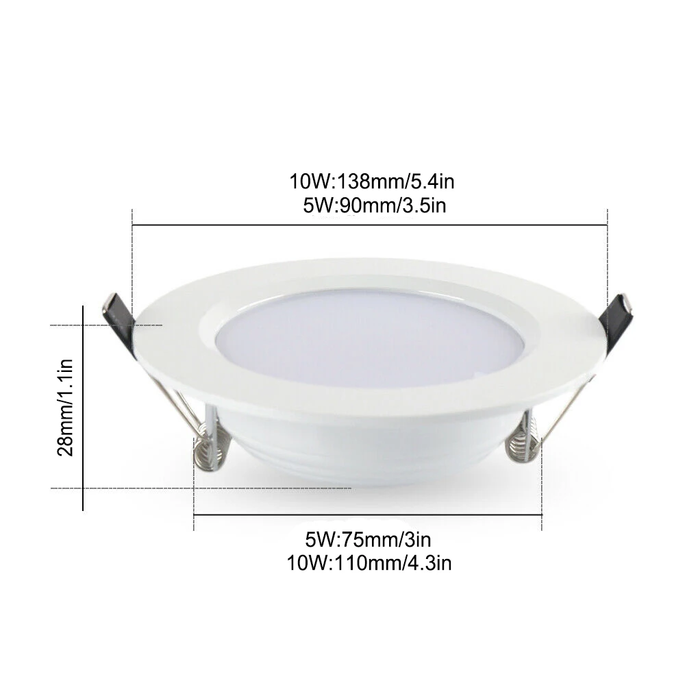 5W 10W Remote Control Colorful RGB LED Downlight Home Round Ceiling Light Dimmable Recessed Lamp RGBW Spotlight Indoor Decor