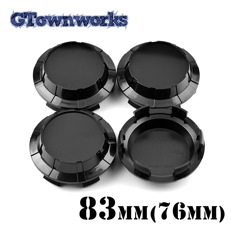 

4 pcs 83mm Dome Wheel Center Cap For Car Rim Black Chrome ABS Plastic Hubcap Dust Cover