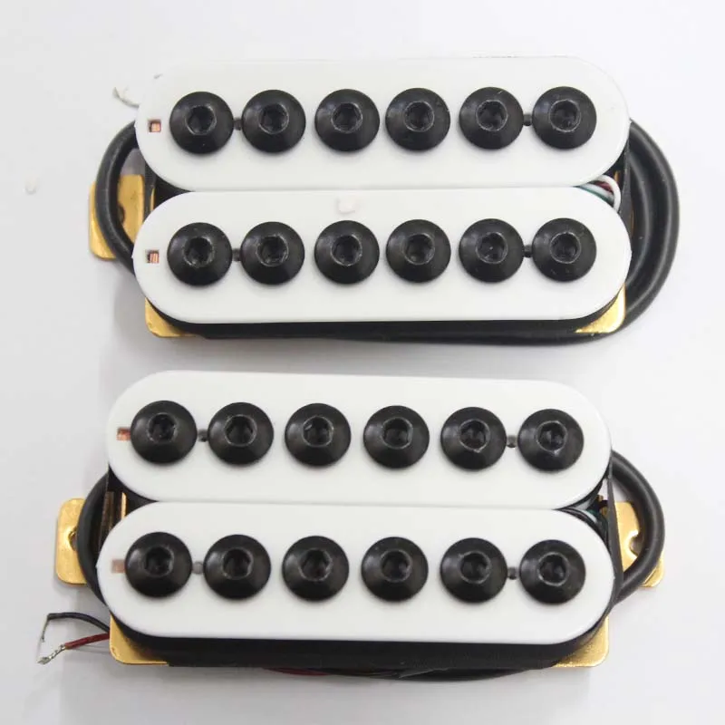 White Bridge Neck Guitar Humbucker Pickup Set Invader Style