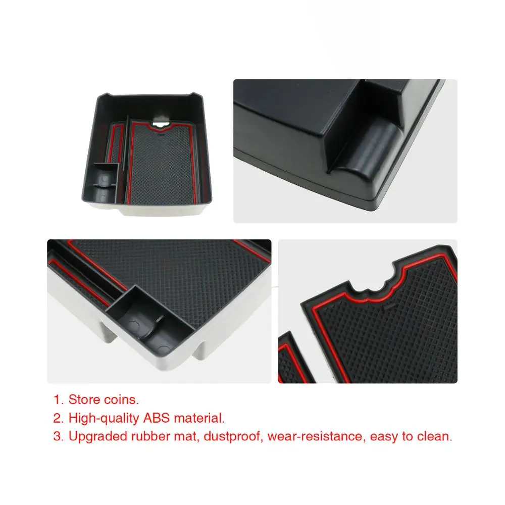 LFOTPP Car Central Storage Box for Seat Ibiza Typ 6F / Arona SUV 2023 2024 2025 Armrest Storage Box Auto Seat Ibiza Accessories
