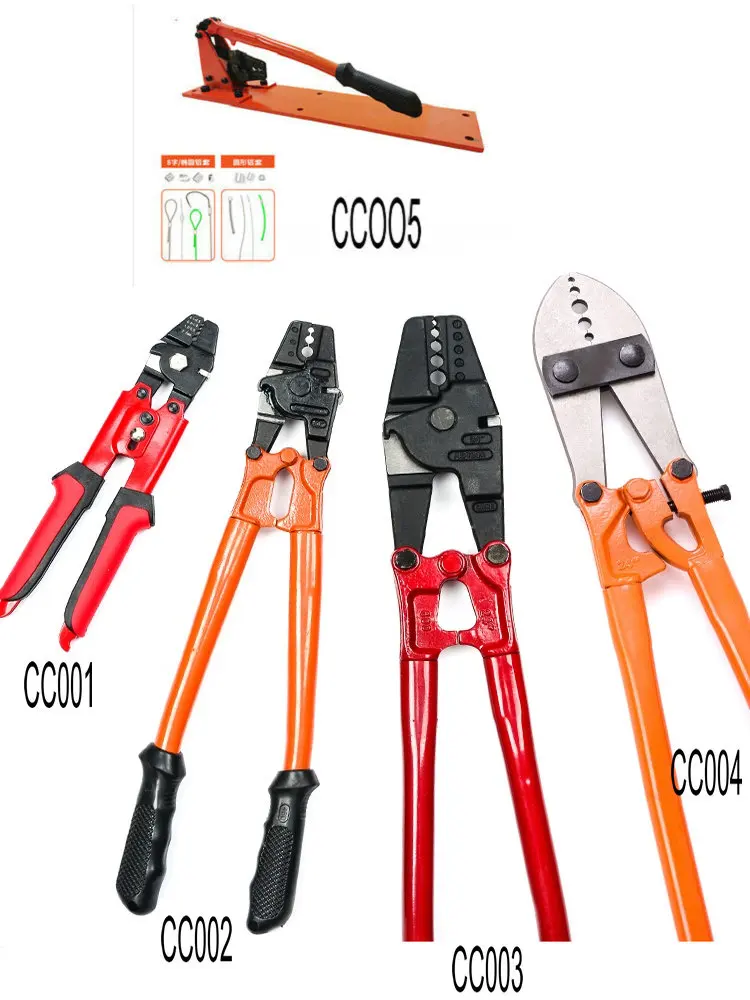 HQ CC00 Presszange Ferrule Press Crimping Tool Ferrule Crimper+Steel Wire Rope Cut For 0.1-5.0MM Wire Rope And All Types Ferrule