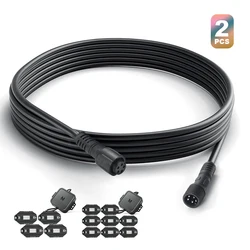 MICTUNING C1 C2 10 FT Extension Cord Cable Wire For 4 and 8 Pods RGB LED Rock Lights With Bluetooth Controller Wires Replacement