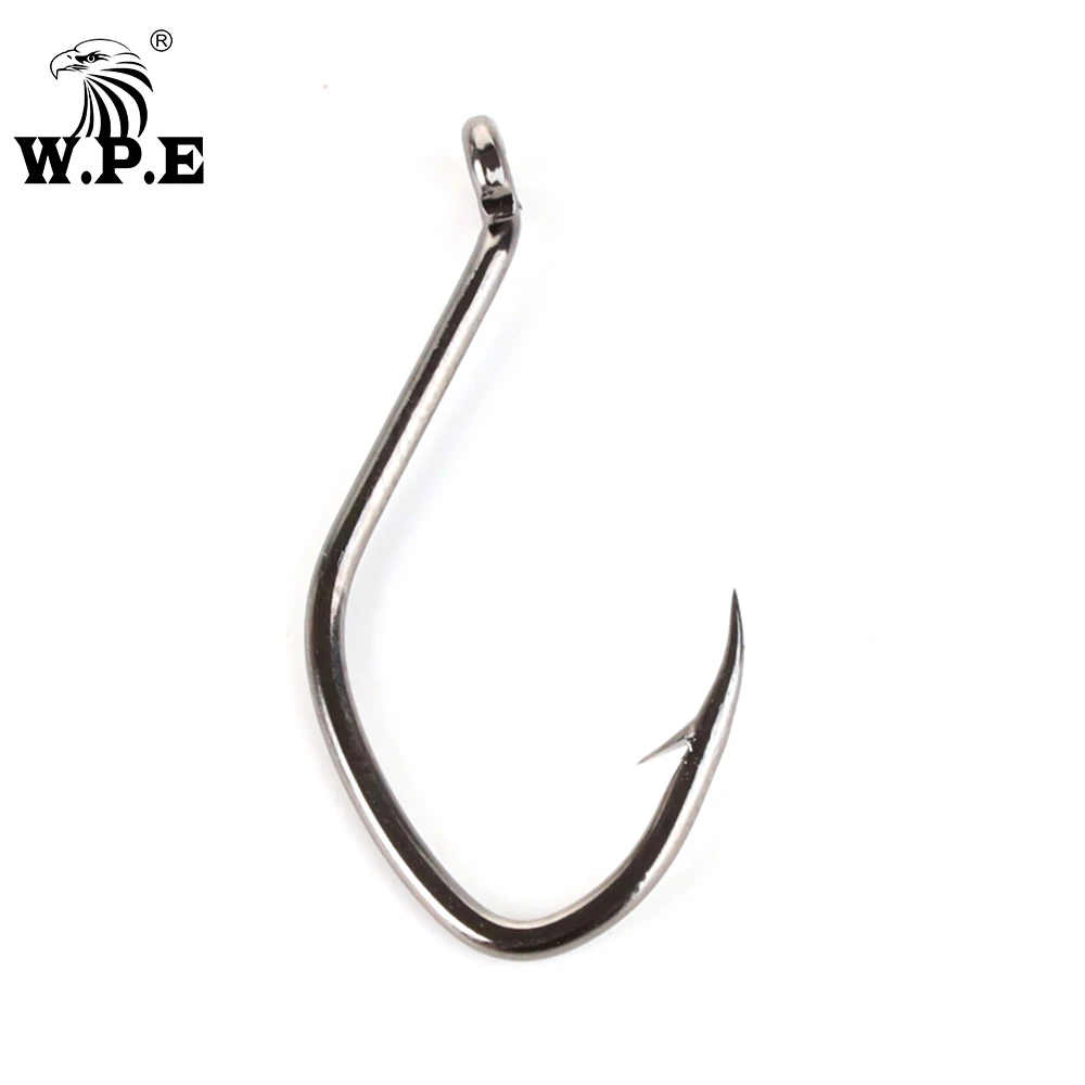 W.P.E Brand Catfish Hook 5-10pcs/pack High-Carbon Steel Fishing Hook 2#-12# Very Sharp Hook Barbed Catfish Hook Fishing Tackle