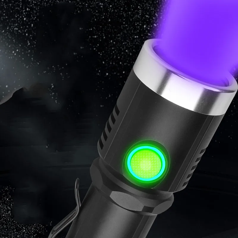 365nm 20w detector de moeda portátil lâmpada iluminação recarregável uv ultravioleta cura espelho preto roxo lanterna medidor