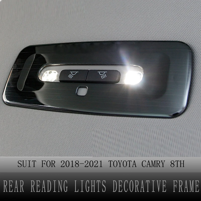 

Rear Reading Lights Cover for Toyota Camry 8th Gen 2018 2019 2020 Rear Lamp Decorative Frame Trim Car Interior Accessories