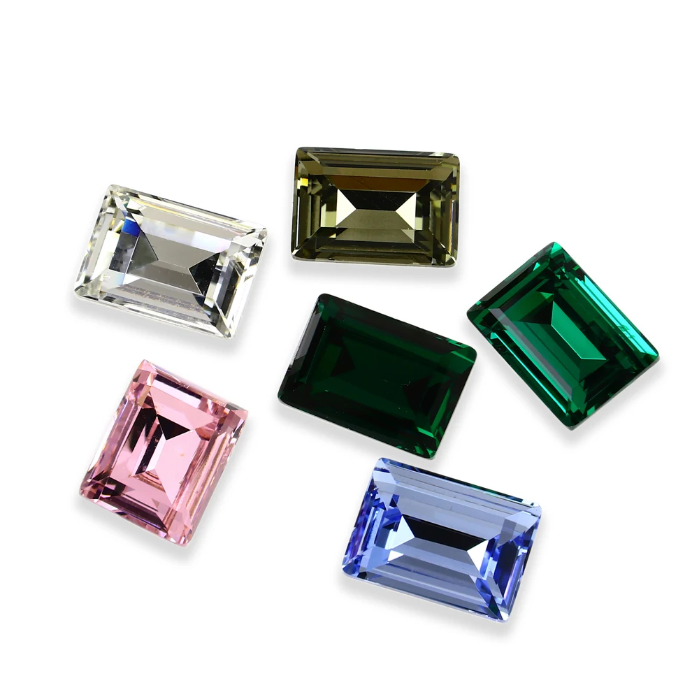 Pointback Fancy Stone Rectangle Crystal Rhinestones Decorations Nails Art AB Rhinestone For Clothes Needlework Nails DIY 3006