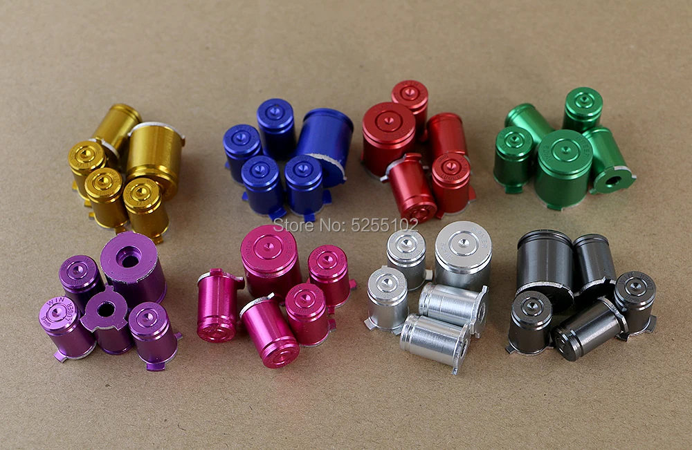 1set For Xbox 360 Controller Buttons Aluminium Alloy Metal material 9mm ABXY Bullet buttons kit replacement for Xbox360