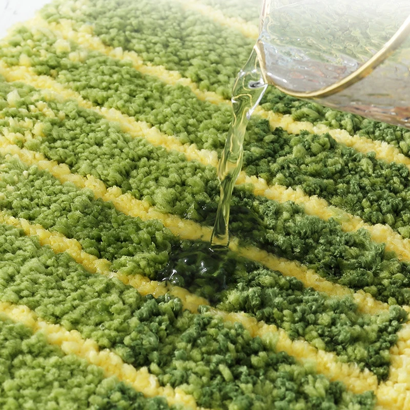 2020 Green Leaf Shape Non-Slip Bathroom Mat Home Decor Sofa Floor Carpet Bath Mats Quality Washable Bedroom Mat Toilet Rug