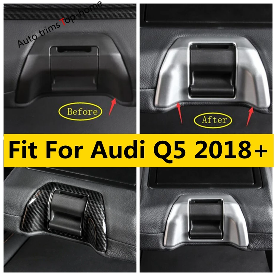 

Fit For Audi Q5 2018 - 2022 Rear Seat Armrest Decor Frame Cover Trim Car Accessories