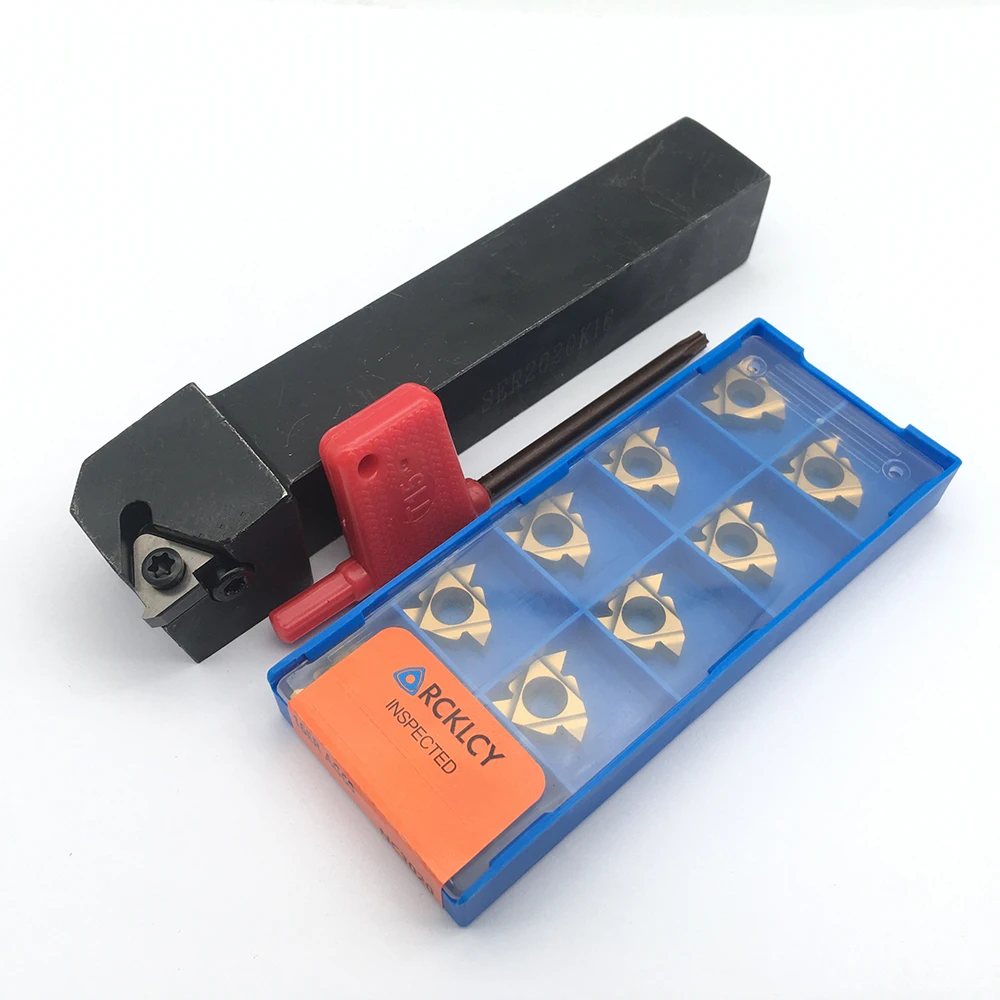 Herramienta de torneado de hilo externo, inserto de carburo, SER1212H16 SER1616H16 SER2020K16 SER2525M16 16ER AG60 AG55 1,0 1,25 1,5 2,0 2,5 3,0