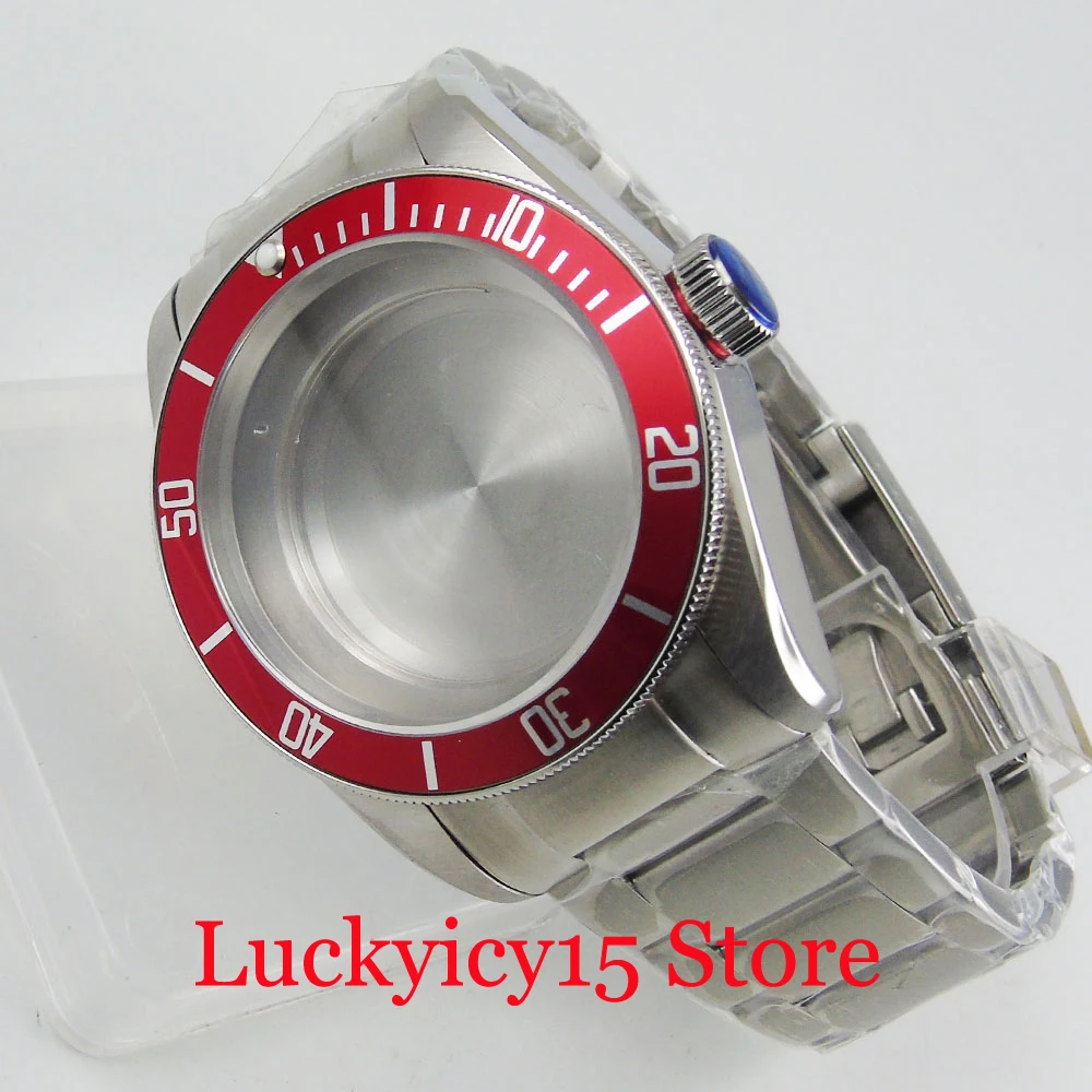 Top Quality 41mm Stainless Steel Watch Case with Sapphire Glass+ Watch Band Fit ETA 2836 MIYOTA Movement