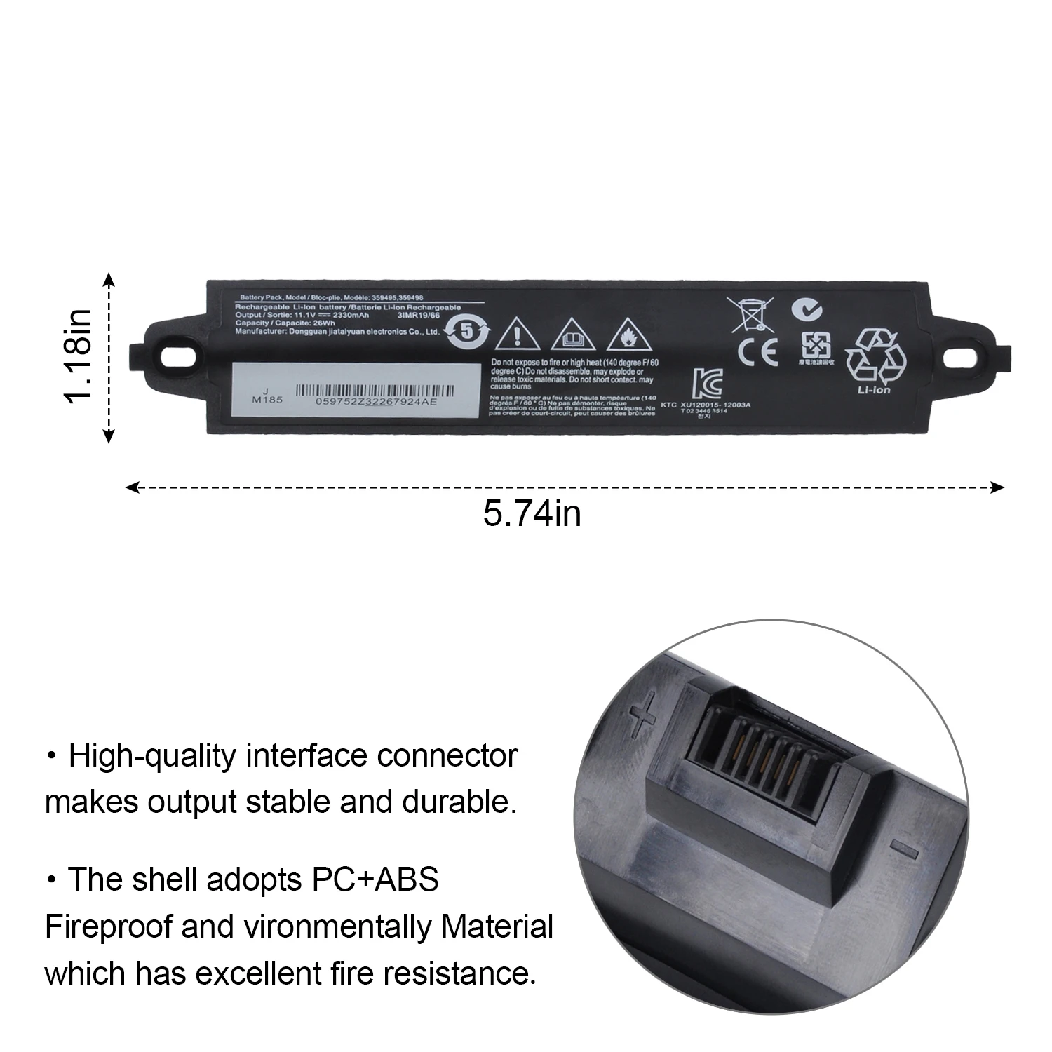 Imagem -04 - Bateria para Bose Soundlink Iii 330107 330107a 359495 330105 para Bose Soundlink Bluetooth Alto-falante Móvel ii 404600 26wh 359498