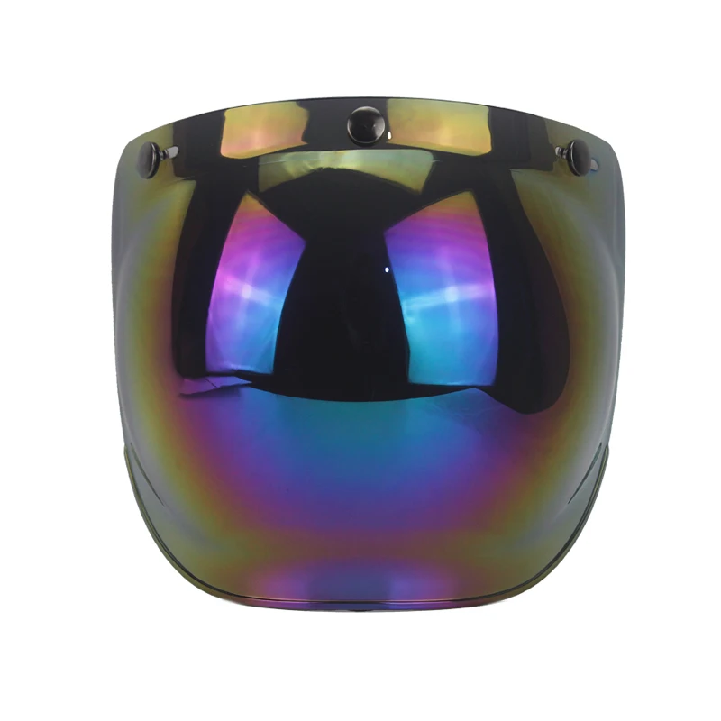 Helm-Blasenvisier, hochwertiges Visier für Motorradhelme mit offenem Gesicht, 12-farbig erhältlich, Vintage-Helm-Windschutzscheibenschild