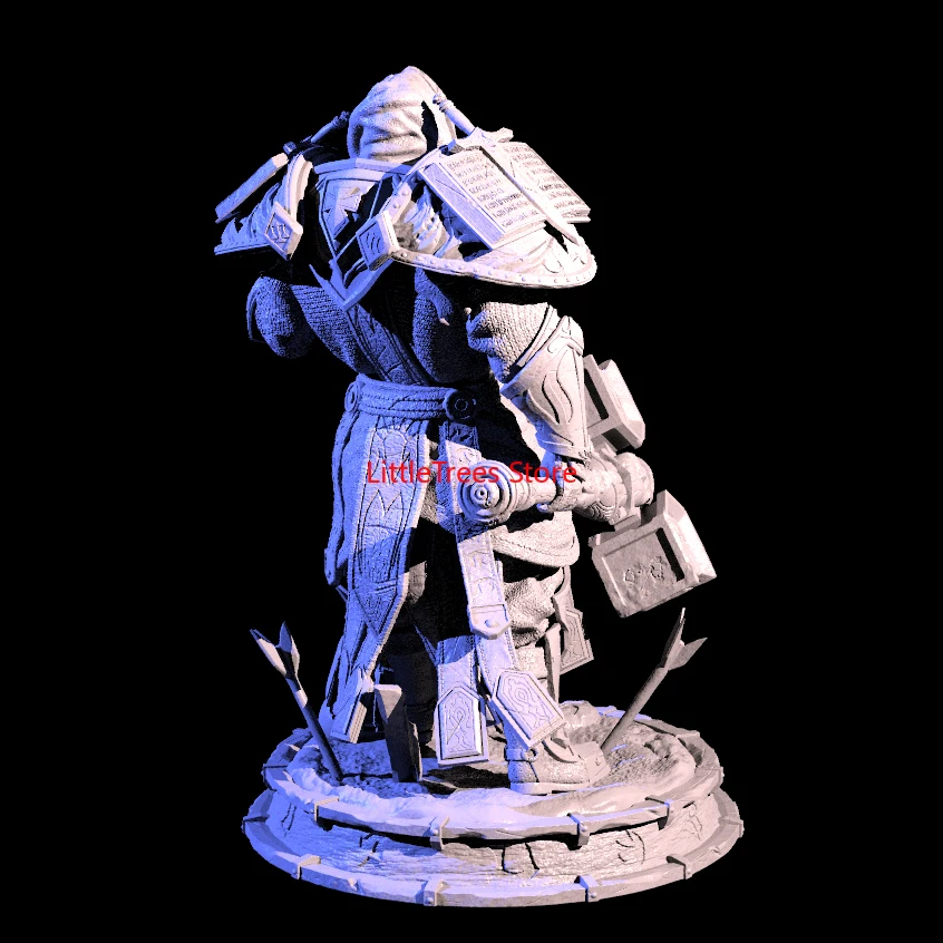 1/24 75mm 1/32 56mm Resin Model Game Warcraft Paladin Judgement Armor Figure Unpaint No Color RW-010