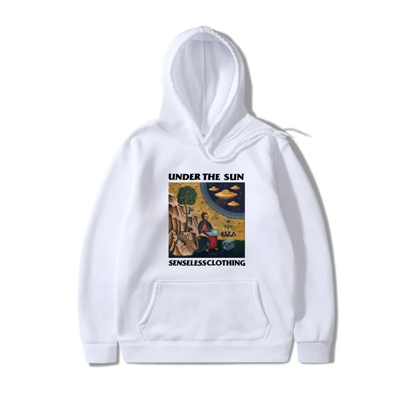 Sudadera con capucha para hombre, prenda de vestir con estampado divertido de Jesús Aliens, UFO, estilo hip hop, casual, hip hop, primavera e invierno, 2020