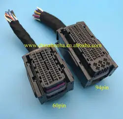 1 kit ECU/EDC17/16 computer board plug 94 pin with 64pcs wire or 60 pin with 32 pcs wire socket computer board plug wire harness