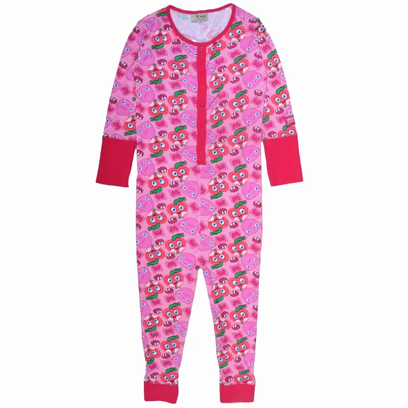 Çocuk pamuk tek parça pijama ev tırmanma takım elbise