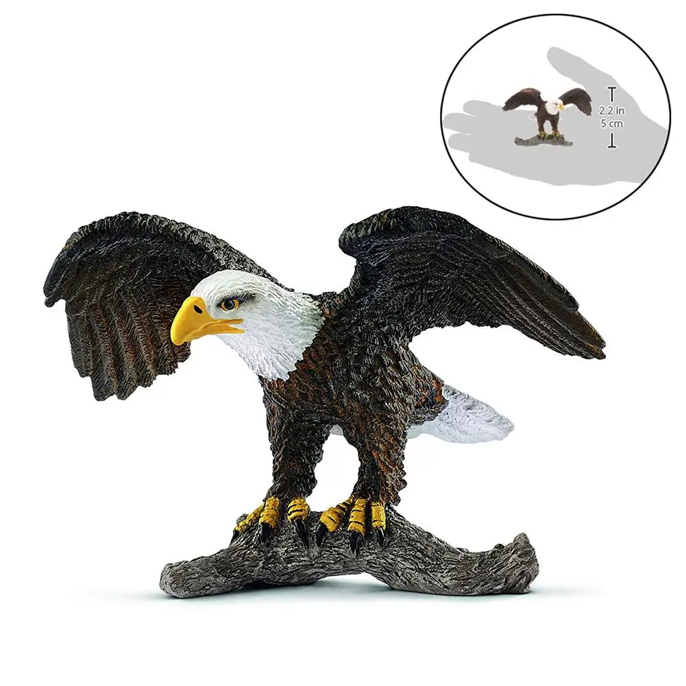 3.3inch Bald Eagle Wild Life Toy Figurine PVC Figures 14780 NEW Peacock model