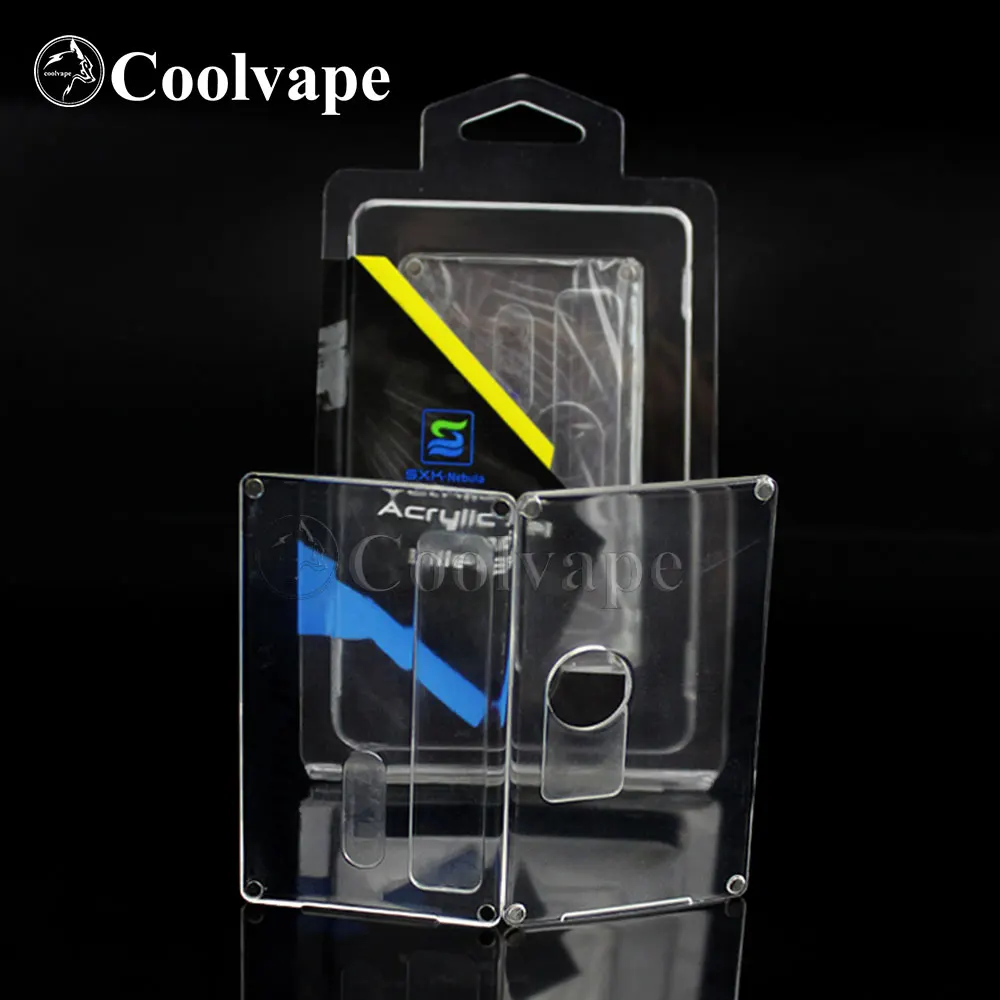 Coolvape sxk BB box pannelli/porte in acrilico trasparente glassato verde luminoso per scatola da billetta V4 scatola da d mod