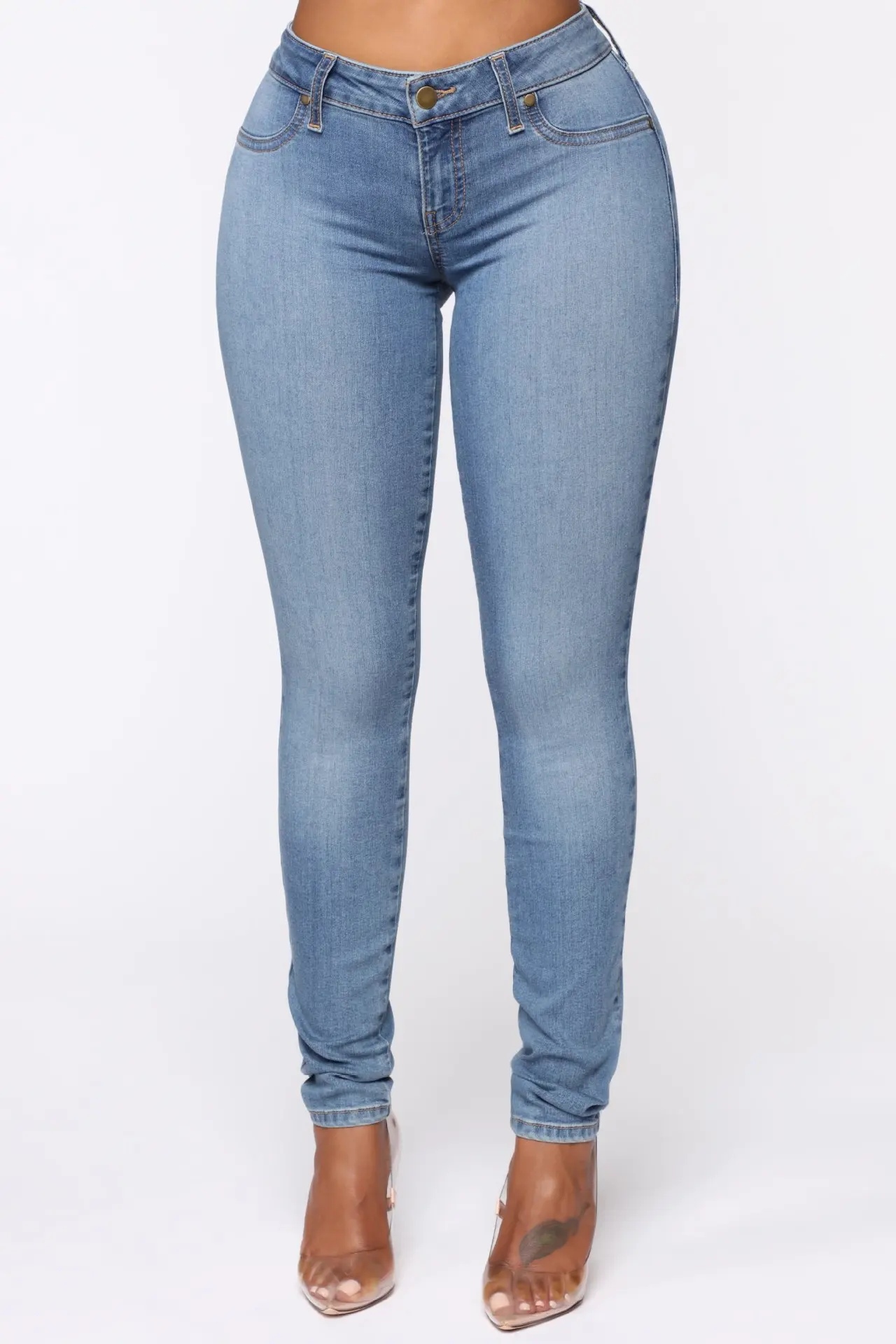 Pantalones vaqueros ajustados de alta elasticidad para mujer, Jeans de lápiz de alta calidad, a la moda, Sexy, con realce de glúteos, S-2XL, novedad