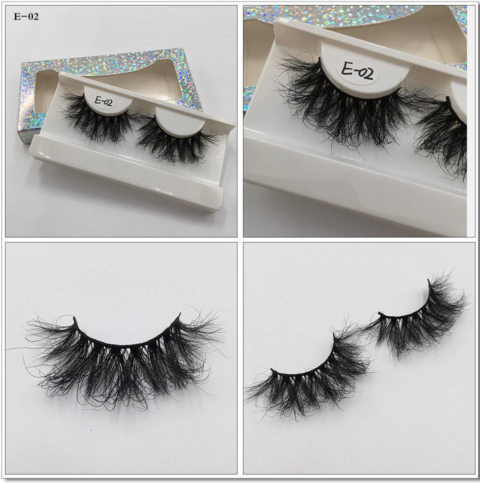 Neue nasse flauschige Nerz Wimpern mit Spikes Make-up Anbieter 16mm 18mm 25mm Volumen lang natürlichen Look Nerz Wimpern Großhandel – Detail 20