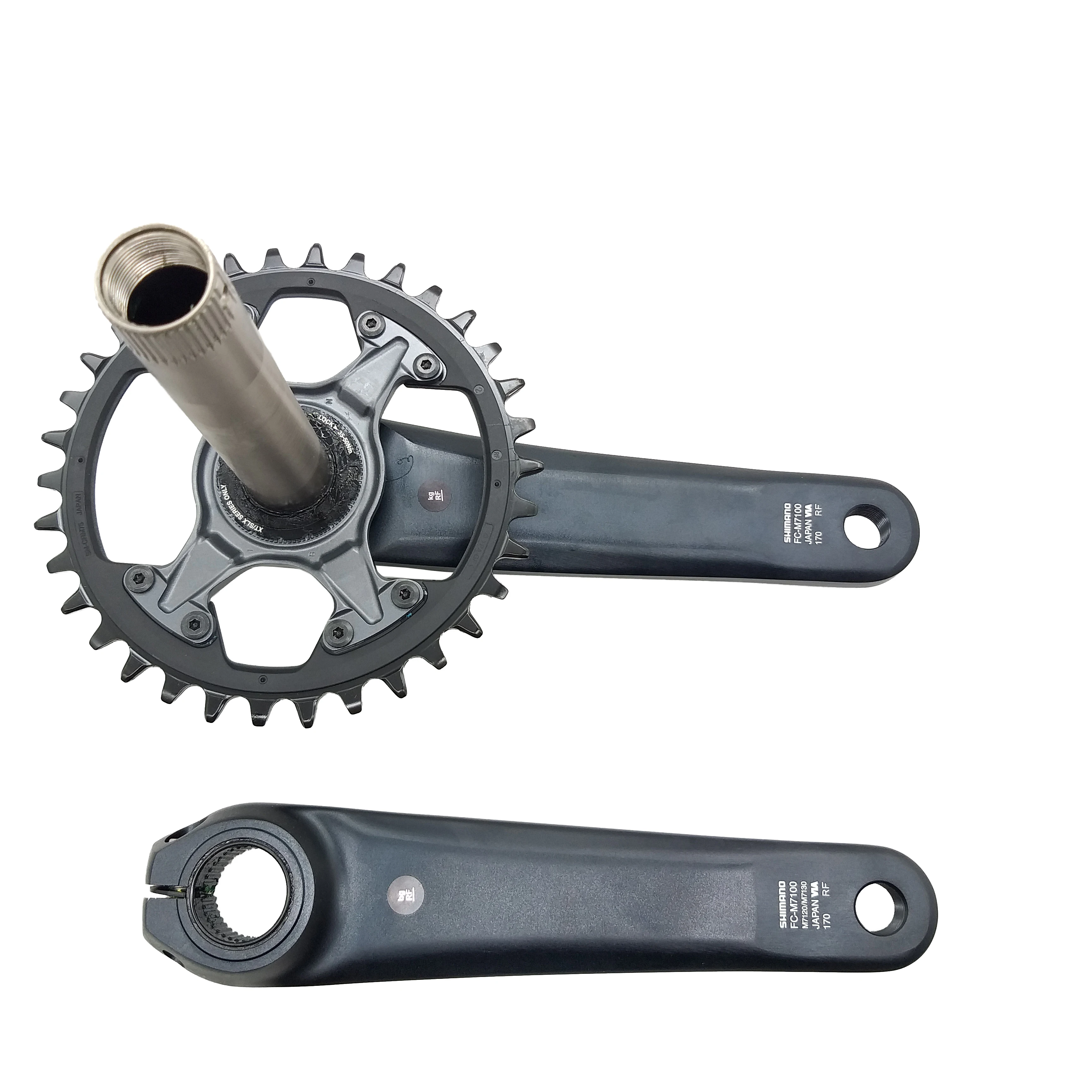 SHIMANO SLX M7100 Kurbelgarnitur 1X12Speed MTB Fahrrad Kettenblatt FC-M7100 170mm 175mm 32T 34T MT501 MT801 MT800-PA Tretlager Fahrrad – Detail 3